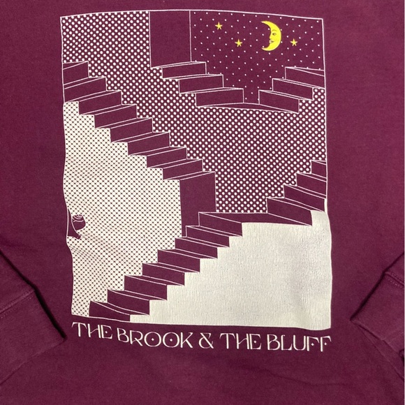 The Brook and the Bluff Crewneck Sweatshirt Maroon Size XL Unisex - Picture 3 of 6